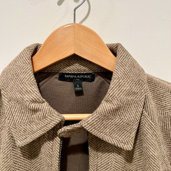 Banana Republic Brown/Tan Twill Jacket - Small - Picture 2 of 4